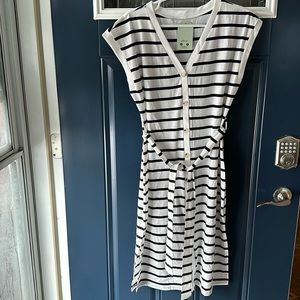 New! Black and white striped dress